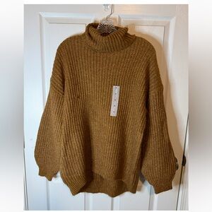 Old Navy Tan Cowl Neck Sweater